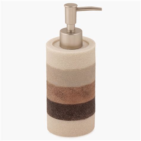 Buy Hudson - Brown Textured Round Polyresin Soap Dispenser - 300ml from ...