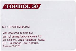 Topirol 50 MG | Order Topirol 50 MG Tablet Online at Truemeds