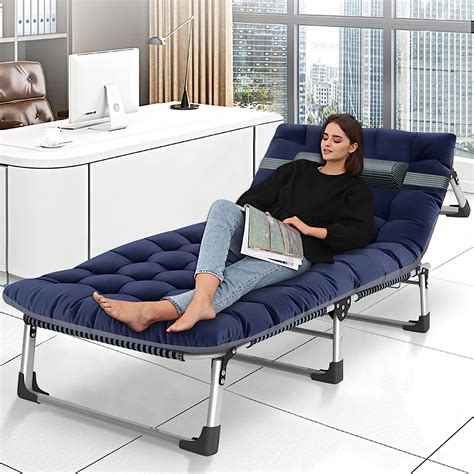 Portable Folding Cot for Adults, 4-Fold Reclining | Ubuy India