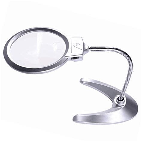 XYK Large 2X 5X LED Lighted Magnifier with Stand - Folding Design with ...