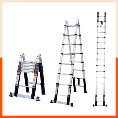 Bathla 16.5 ft A-Type Foldable Aluminium Telescopic Ladder | Portable ...
