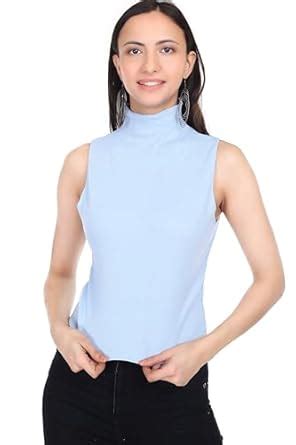 Mock Neck | Turtle Neck | Highneck | Body Hugging Slim Fit Top for ...
