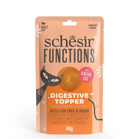 Schesir Functions Digestive Topper Food for Sensitive Adult Cats Pumpk ...