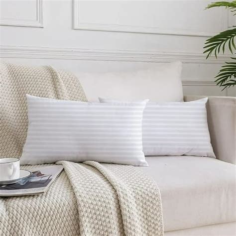 Buy Habitat Premium Rectangular Very Soft Cushion 12x20 Lumbar Stripe ...