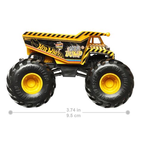 Buy Hot Wheels 1:24 Scale Oversized Monster Truck Gotta Dump Die-Cast ...