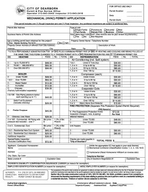 MI Mechanical (HVAC) Permit/Application - Dearborn City 2015-2026 ...