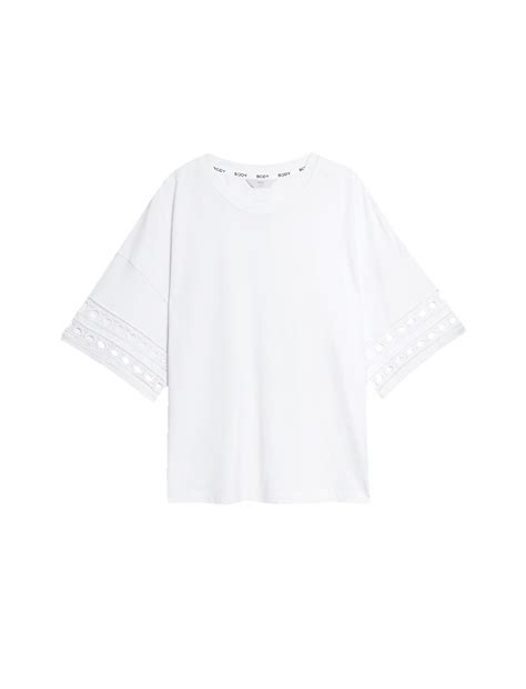 Buy Cotton Modal Embroidered Pyjama Top at Marks & Spencer