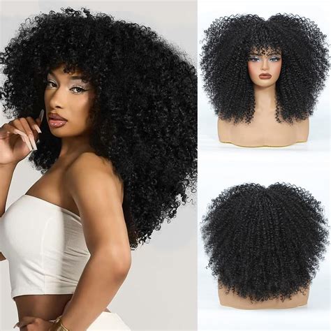 Amazon.com : New Afro Curly V Part Wig Synthetic Braided Hair Texture ...