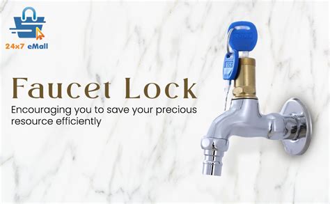 24x7 eMall Stainless Steel Tap with Lock and Key Lock Tap, 1/2" Thread ...