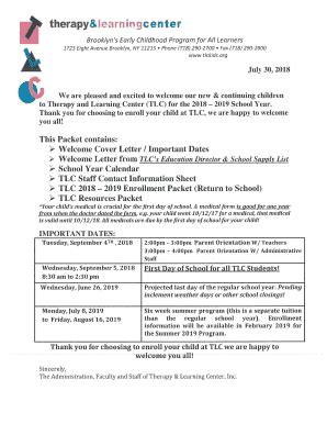 Fillable Online 2018-2019 Child and Adult Care Food Program Forms Fax ...