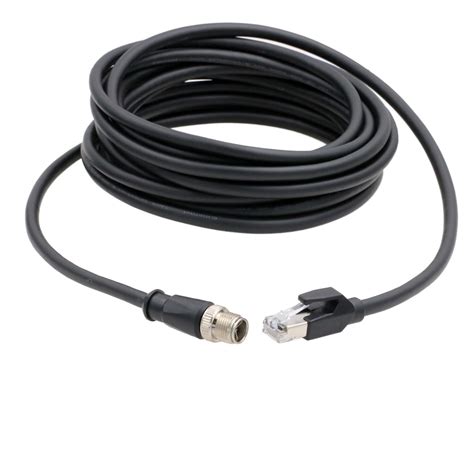 HTcable Industrial Camera GigE Vision M12 8 Pin X-Code to RJ45 Cat6 ...
