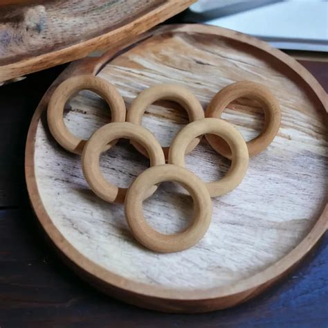 Pack of 6 Neem Wooden Rings (6-12 Months) – Snooplay