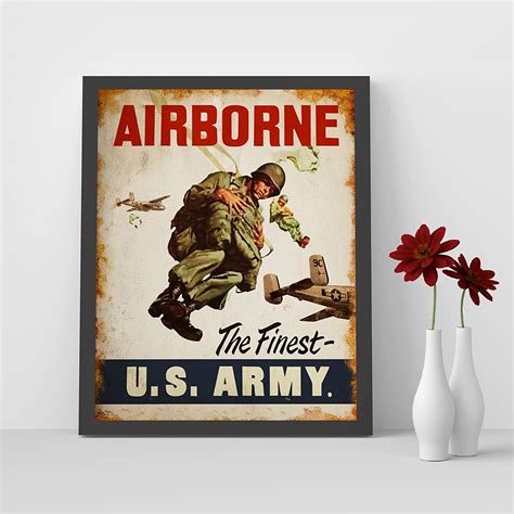 Buy 34;US Army Airborne -The Finest United States Army Badge Wall Sign ...