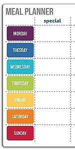 MFM TOYS Fridge Magnet Meal Planner Write-Erase A4 Size Planner Board ...