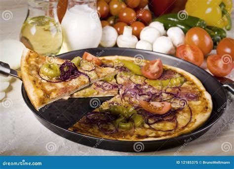 Peace of Pizza and Components Stock Image - Image of italian, hungry ...