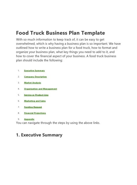 29 Food Truck Business Plan Examples and Templates