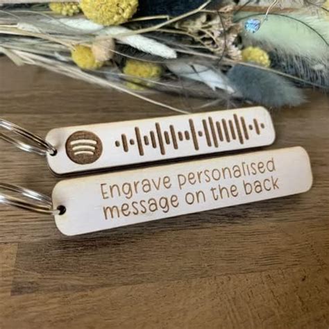 Wacky Personalized Spotify Code Steel Keychain Custom Music Spotify ...
