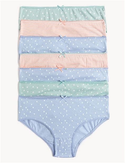Buy 7pk Pure Cotton Printed Knickers at Marks & Spencer
