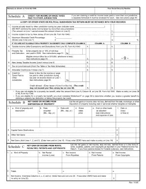 Nj 1040 Schedule A - Fill and Sign Printable Template Online