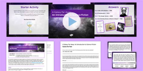 GCSE A Galaxy Far Away: An Introduction to Science Fiction Lesson Pack