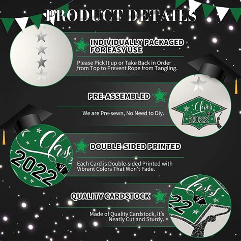 Buy 14 Pack Graduation Garland Class of 2022 Graduation Decoration ...