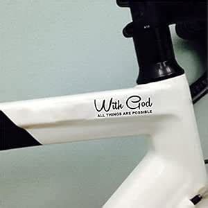 ISEE 360 with God All Things are Possible Bicycle Frame Sticker Fixed ...