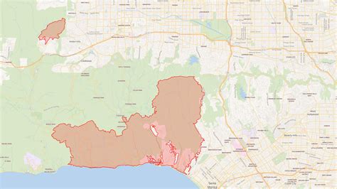 Palisades Map in Los Angeles - Guide of the World