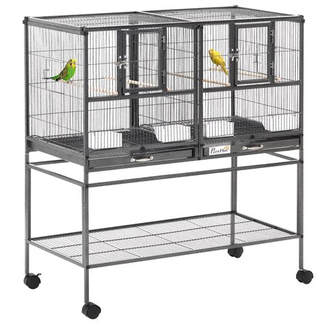 Pawhut Large Double Rolling Metal Bird Cage House | Ubuy India