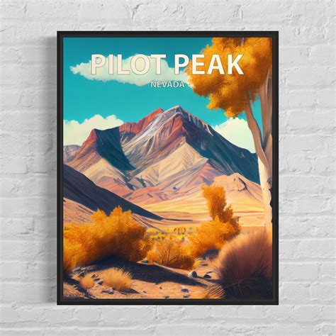 Pilot Peak Nevada Art Print, Pilot Peak Wall Art Painting, Pilot Peak ...