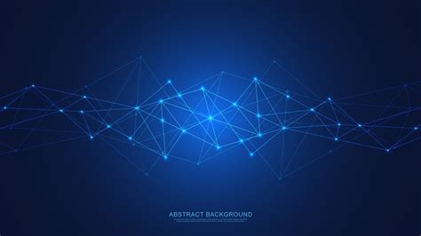Abstract technology background with connecting dots and lines. digital ...
