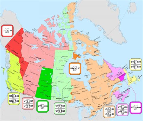 Fuseaux horaires - Go Study Canada