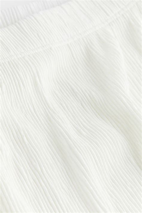 Women's White Crinkled trousers | H&M IN