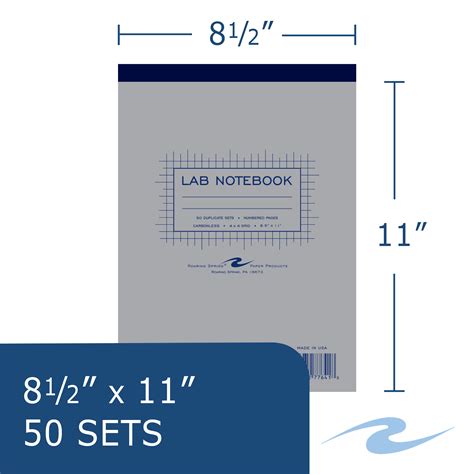Top Bound Carbonless Lab Book with Numbered Sets, 4x4 Grid Ruled, 8.5 ...
