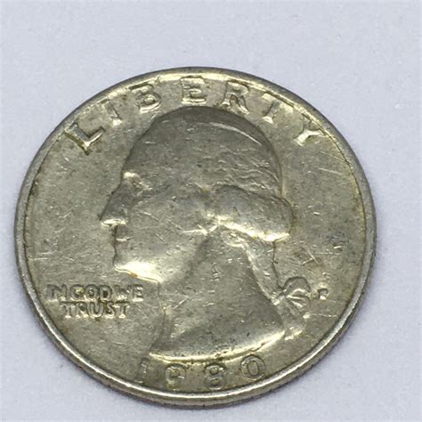 RARE 1980 QUARTER DOLLAR P? FILLED MINT MARK Multiple ERRORs COIN ...
