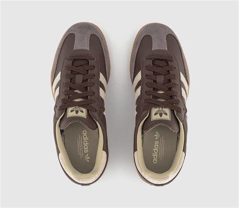 adidas Samba OG Trainers Brown Putty Grey Gold Metalic - Women's Trainers