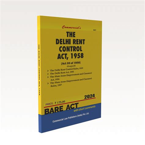 Delhi Rent Control Act, 1958 with Rules, 1959 – Commercial Law Publishers