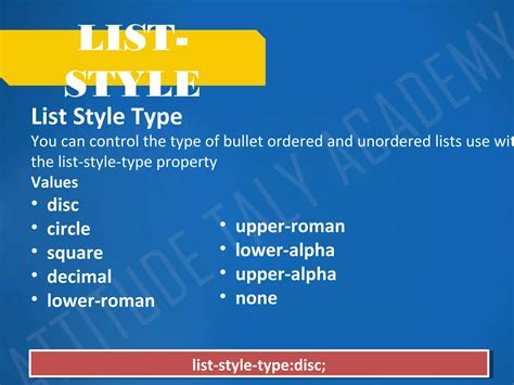 List CSS Type 的图像结果