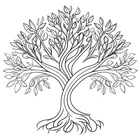 Image result for Tree Line Art Vector