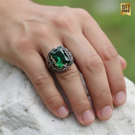 Royal Green Zircon Ring | Premium Alloy– For Men | Includes: Ring – Kekaa