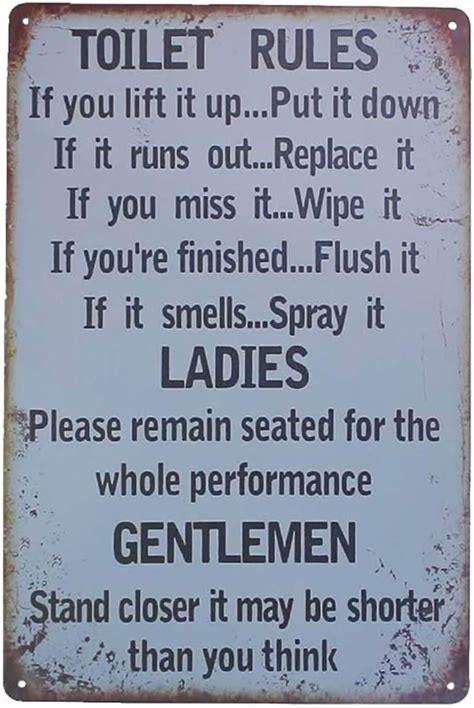 Buy Orgrimmar Metal Tin Sign Toilet Rules Warning Sign Bar Cafe Garage ...