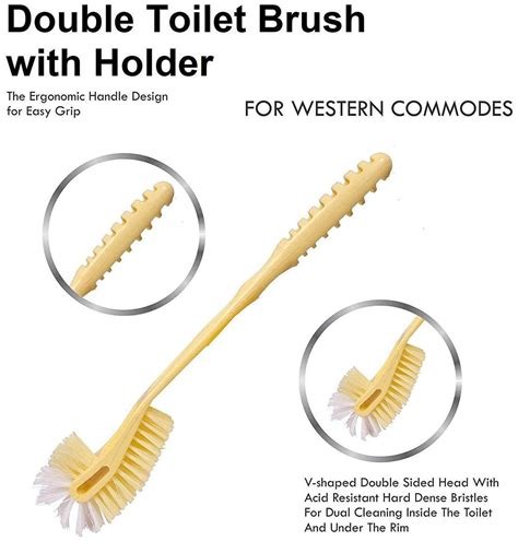 3360 Double Sided Flexible Toilet Brush |Double Hockey Design – Amd-Deodap