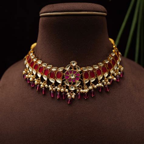 Kundan Choker Necklace & Polki Choker Necklace