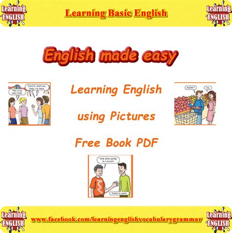 Learning basic English with pictures book PDF free | English grammar free, Learn english, Learn ...