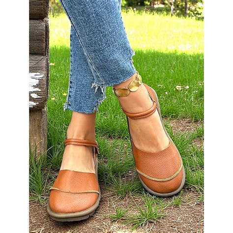 Damen-Barfußschuhe im Mary-Jane-Stil – gepolsterte Sohle, verstellbarer ...