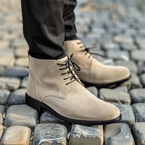 Beige Suede Fausto Lace Up Chukka Boots – Costoso Italiano