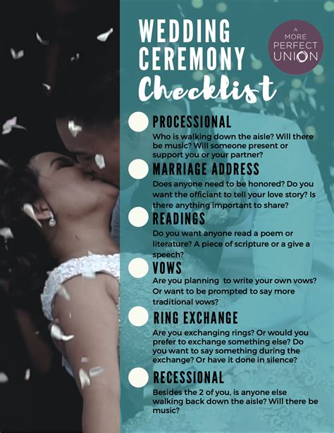 Image result for Wedding Ceremony Checklist