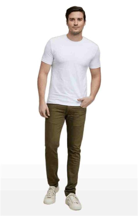 Olive Straight Slim Fit Jeans – celio.in