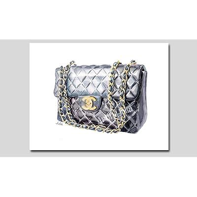 Buy Black Chanel bag art print, Chanel art print of watercolor painting ...