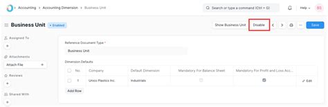 Accounting Dimensions