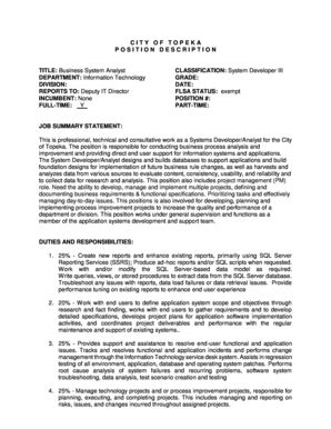 Fillable Online topeka CITY OF TOPEKA Information and Technology ...